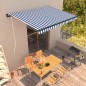 vidaXL Automatisch Einziehbare Markise 400×300 cm Blau und Weiß vidaXL Automatisch Einziehbare Markise 400×300 cm Blau und Weiß