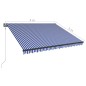 vidaXL Automatisch Einziehbare Markise 400×300 cm Blau und Weiß vidaXL Automatisch Einziehbare Markise 400×300 cm Blau und Weiß