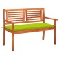 vidaXL 2-Sitzer-Gartenbank mit Auflage 120 cm Massivholz Eukalyptus vidaXL 2-Sitzer-Gartenbank mit Auflage 120 cm Massivholz Eukalyptus
