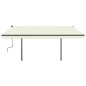 vidaXL Markise Manuell Einziehbar mit LED 4x3 m Creme vidaXL Markise Manuell Einziehbar mit LED 4x3 m Creme