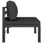 vidaXL Gartensofa 3-Sitzer mit Kissen Aluminium Anthrazit vidaXL Gartensofa 3-Sitzer mit Kissen Aluminium Anthrazit