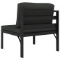 vidaXL Gartensofa 3-Sitzer mit Kissen Aluminium Anthrazit vidaXL Gartensofa 3-Sitzer mit Kissen Aluminium Anthrazit