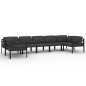 vidaXL 7-tlg. Garten-Lounge-Set mit Kissen Aluminium Anthrazit vidaXL 7-tlg. Garten-Lounge-Set mit Kissen Aluminium Anthrazit