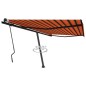 vidaXL Standmarkise Manuell Einziehbar 400x300 cm Orange/Braun vidaXL Standmarkise Manuell Einziehbar 400x300 cm Orange/Braun