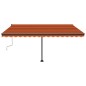 vidaXL Standmarkise Manuell Einziehbar 400x300 cm Orange/Braun vidaXL Standmarkise Manuell Einziehbar 400x300 cm Orange/Braun