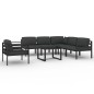vidaXL 7-tlg. Garten-Lounge-Set mit Kissen Aluminium Anthrazit vidaXL 7-tlg. Garten-Lounge-Set mit Kissen Aluminium Anthrazit