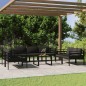 vidaXL 8-tlg. Garten-Lounge-Set mit Kissen Aluminium Anthrazit vidaXL 8-tlg. Garten-Lounge-Set mit Kissen Aluminium Anthrazit