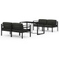 vidaXL 5-tlg. Garten-Lounge-Set mit Kissen Aluminium Anthrazit vidaXL 5-tlg. Garten-Lounge-Set mit Kissen Aluminium Anthrazit