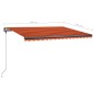 vidaXL Standmarkise Manuell Einziehbar 400x300 cm Orange/Braun vidaXL Standmarkise Manuell Einziehbar 400x300 cm Orange/Braun
