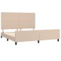 vidaXL Bettgestell mit Kopfteil Cappuccino-Braun 180x200 cm Kunstleder vidaXL Bettgestell mit Kopfteil Cappuccino-Braun 180x200 cm Kunstleder