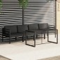 vidaXL 5-tlg. Garten-Lounge-Set mit Kissen Aluminium Anthrazit vidaXL 5-tlg. Garten-Lounge-Set mit Kissen Aluminium Anthrazit