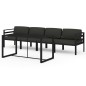 vidaXL 5-tlg. Garten-Lounge-Set mit Kissen Aluminium Anthrazit vidaXL 5-tlg. Garten-Lounge-Set mit Kissen Aluminium Anthrazit