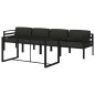 vidaXL 5-tlg. Garten-Lounge-Set mit Kissen Aluminium Anthrazit vidaXL 5-tlg. Garten-Lounge-Set mit Kissen Aluminium Anthrazit