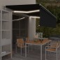 vidaXL Markise Automatisch mit Rollo LED Windsensor 5x3m Anthrazit vidaXL Markise Automatisch mit Rollo LED Windsensor 5x3m Anthrazit