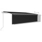 vidaXL Markise Automatisch mit Rollo LED Windsensor 5x3m Anthrazit vidaXL Markise Automatisch mit Rollo LED Windsensor 5x3m Anthrazit