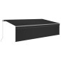 vidaXL Markise Manuell Einziehbar mit Rollo 5x3 m Anthrazit vidaXL Markise Manuell Einziehbar mit Rollo 5x3 m Anthrazit