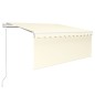 vidaXL Markise Automatisch mit Rollo LED Windsensor 3x2,5 m Creme vidaXL Markise Automatisch mit Rollo LED Windsensor 3x2,5 m Creme