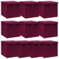 vidaXL Aufbewahrungsboxen mit Deckeln 10 Stk. Dunkelrot 32x32x32cm vidaXL Aufbewahrungsboxen mit Deckeln 10 Stk. Dunkelrot 32x32x32cm