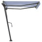 vidaXL Standmarkise Manuell Einziehbar 350x250 cm Blau/Weiß vidaXL Standmarkise Manuell Einziehbar 350x250 cm Blau/Weiß