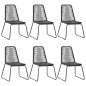 vidaXL 7-tlg. Garten-Essgruppe PVC Rattan Schwarz vidaXL 7-tlg. Garten-Essgruppe PVC Rattan Schwarz