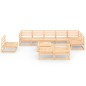 vidaXL 10-tlg. Garten-Lounge-Set Massivholz Kiefer vidaXL 10-tlg. Garten-Lounge-Set Massivholz Kiefer
