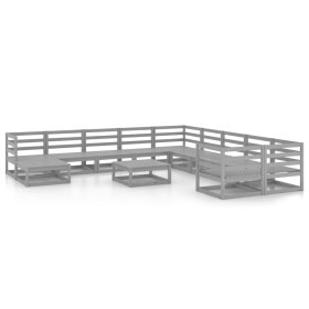 vidaXL 12-tlg. Garten-Lounge-Set Massivholz Kiefer