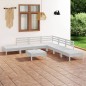 vidaXL 8-tlg. Garten-Lounge-Set Massivholz Kiefer Weiß vidaXL 8-tlg. Garten-Lounge-Set Massivholz Kiefer Weiß