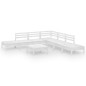 vidaXL 8-tlg. Garten-Lounge-Set Massivholz Kiefer Weiß vidaXL 8-tlg. Garten-Lounge-Set Massivholz Kiefer Weiß
