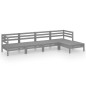 vidaXL 5-tlg. Garten-Lounge-Set Massivholz Kiefer Grau vidaXL 5-tlg. Garten-Lounge-Set Massivholz Kiefer Grau