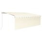 vidaXL Markise Manuell Einziehbar mit Rollo & LED 4x3 m Creme vidaXL Markise Manuell Einziehbar mit Rollo & LED 4x3 m Creme