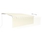 vidaXL Markise Manuell Einziehbar mit Rollo & LED 4x3 m Creme vidaXL Markise Manuell Einziehbar mit Rollo & LED 4x3 m Creme