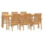 vidaXL 7-tlg. Garten-Essgruppe Massivholz Teak vidaXL 7-tlg. Garten-Essgruppe Massivholz Teak