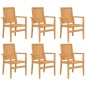 vidaXL 7-tlg. Garten-Essgruppe Massivholz Teak vidaXL 7-tlg. Garten-Essgruppe Massivholz Teak