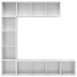 vidaXL 3-tlg. Bücher-/TV-Schrank Set Hochglanz-Weiß 180x30x180 cm vidaXL 3-tlg. Bücher-/TV-Schrank Set Hochglanz-Weiß 180x30x180 cm