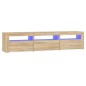 vidaXL TV-Schrank mit LED-Leuchten Sonoma-Eiche 180x35x40 cm vidaXL TV-Schrank mit LED-Leuchten Sonoma-Eiche 180x35x40 cm