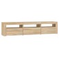 vidaXL TV-Schrank mit LED-Leuchten Sonoma-Eiche 180x35x40 cm vidaXL TV-Schrank mit LED-Leuchten Sonoma-Eiche 180x35x40 cm