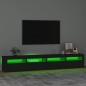 vidaXL TV-Schrank mit LED-Leuchten Schwarz 240x35x40 cm vidaXL TV-Schrank mit LED-Leuchten Schwarz 240x35x40 cm