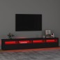 vidaXL TV-Schrank mit LED-Leuchten Schwarz 240x35x40 cm vidaXL TV-Schrank mit LED-Leuchten Schwarz 240x35x40 cm