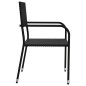 vidaXL 7-tlg. Garten-Essgruppe Schwarz Poly Rattan vidaXL 7-tlg. Garten-Essgruppe Schwarz Poly Rattan