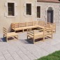 vidaXL 9-tlg. Garten-Lounge-Set Massivholz Kiefer vidaXL 9-tlg. Garten-Lounge-Set Massivholz Kiefer