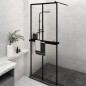 vidaXL Duschwand mit Ablage für Walk-In-Dusche Schwarz 80x195 cm ESG vidaXL Duschwand mit Ablage für Walk-In-Dusche Schwarz 80x195 cm ESG