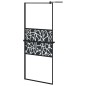 vidaXL Duschwand mit Ablage für Walk-In-Dusche Schwarz 80x195 cm ESG vidaXL Duschwand mit Ablage für Walk-In-Dusche Schwarz 80x195 cm ESG