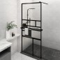 vidaXL Duschwand mit Ablage für Walk-In-Dusche Schwarz 100x195 cm ESG vidaXL Duschwand mit Ablage für Walk-In-Dusche Schwarz 100x195 cm ESG