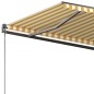 vidaXL Standmarkise Automatisch 300x250 cm Gelb/Weiß