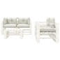 vidaXL 5-tlg. Garten-Lounge-Set Paletten mit Kissen in Beige Holz vidaXL 5-tlg. Garten-Lounge-Set Paletten mit Kissen in Beige Holz