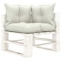 vidaXL 5-tlg. Garten-Lounge-Set Paletten mit Kissen in Beige Holz vidaXL 5-tlg. Garten-Lounge-Set Paletten mit Kissen in Beige Holz