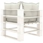 vidaXL 5-tlg. Garten-Lounge-Set Paletten mit Kissen in Beige Holz vidaXL 5-tlg. Garten-Lounge-Set Paletten mit Kissen in Beige Holz