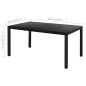vidaXL 5-tlg. Garten-Essgruppe PVC Rattan Schwarz vidaXL 5-tlg. Garten-Essgruppe PVC Rattan Schwarz