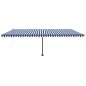 vidaXL Standmarkise Automatisch 600x300 cm Blau/Weiß vidaXL Standmarkise Automatisch 600x300 cm Blau/Weiß