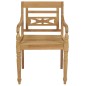 vidaXL Batavia-Stühle 2 Stk. mit Grünen Kissen Teak Massivholz vidaXL Batavia-Stühle 2 Stk. mit Grünen Kissen Teak Massivholz